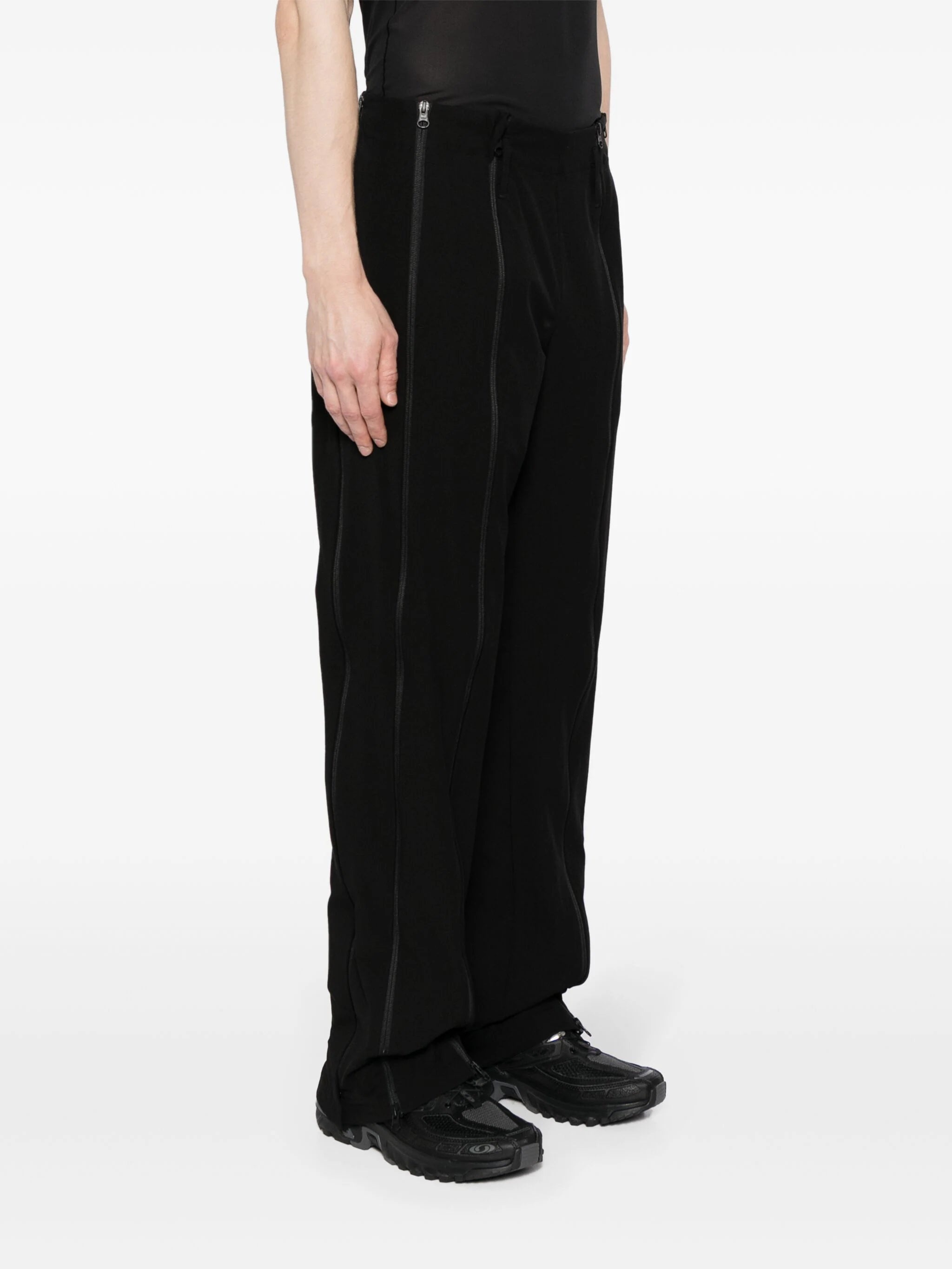 ZIP-UP COTTON-BLEND TROUSERS - 3