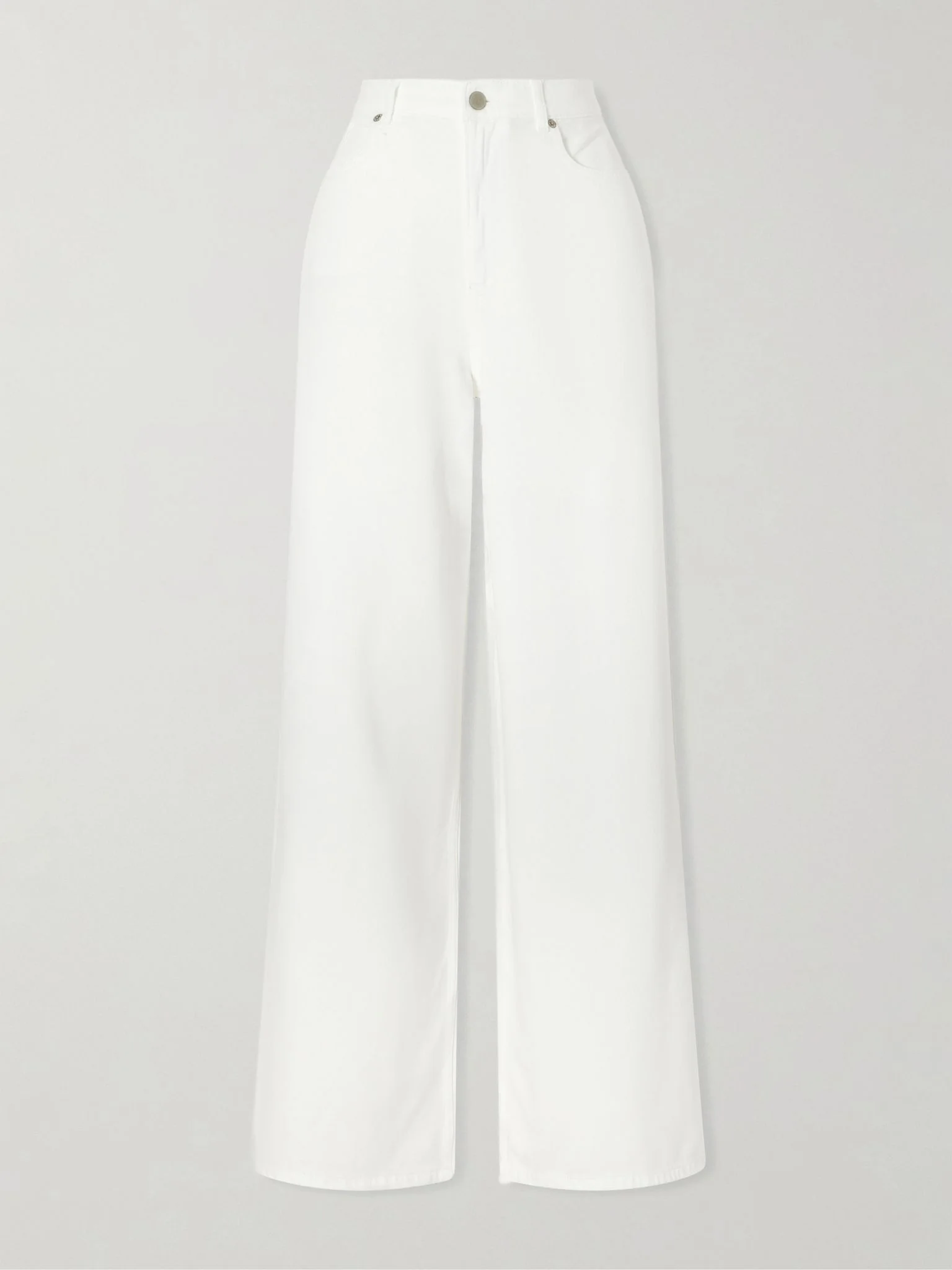 High-rise wide-leg jeans White - 1