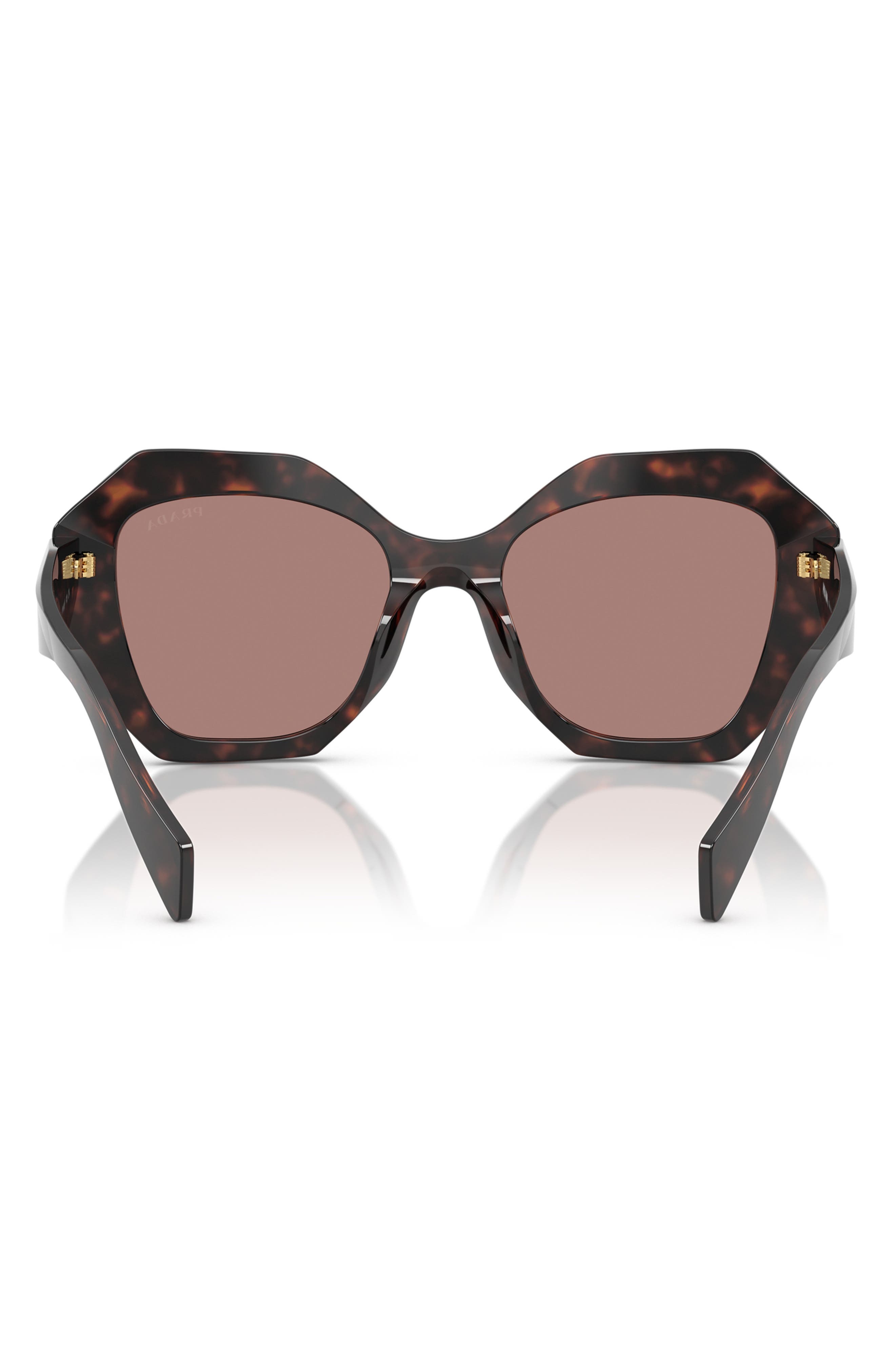 Prada 53mm Gradient Irregular Sunglasses in Light Brown at Nordstrom - 5
