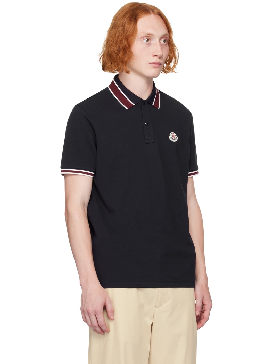 Navy Two-Button Polo - 2