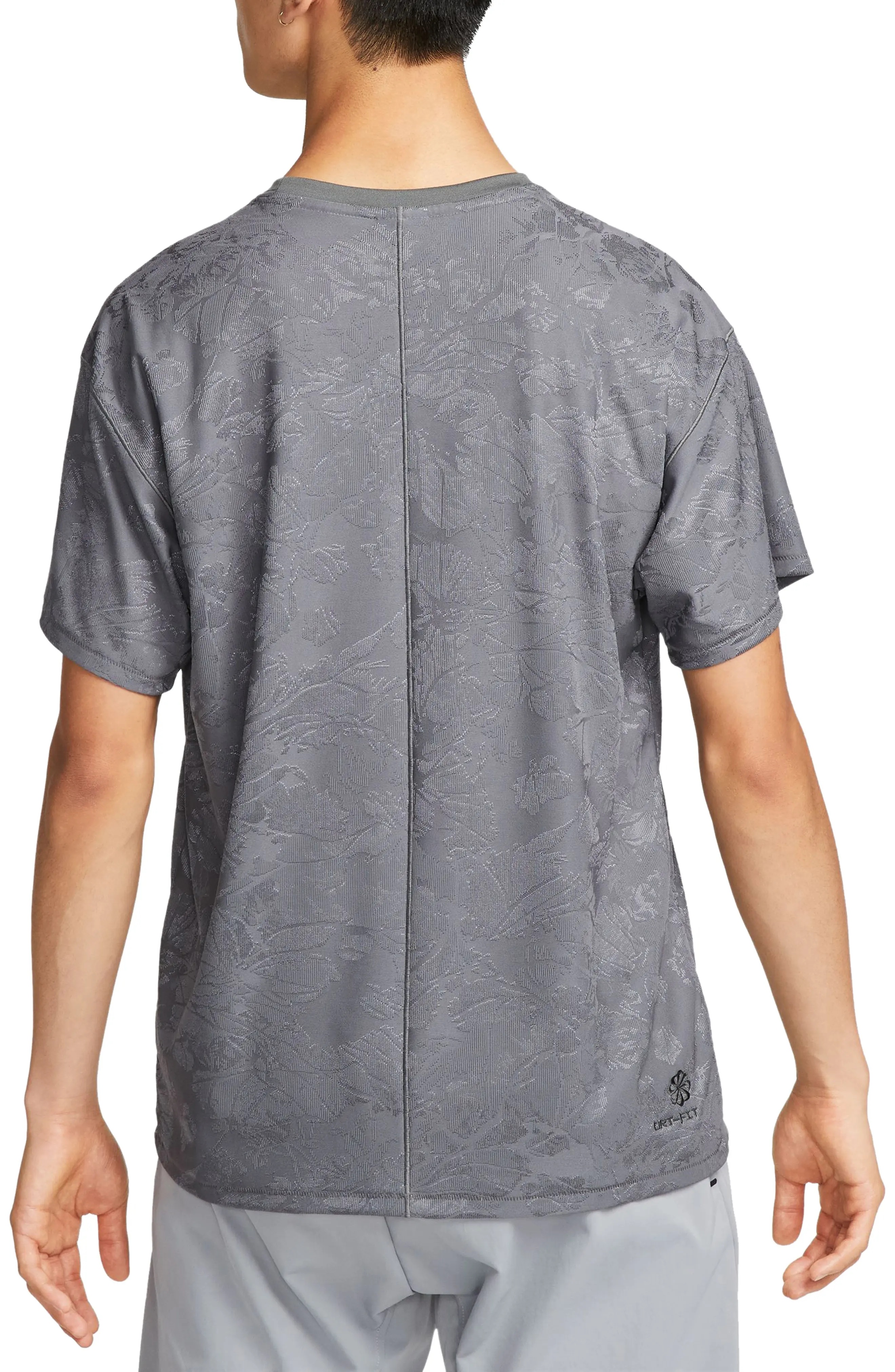 Tech Jacquard T-Shirt in Iron Grey/Dark Smoke Grey - 2