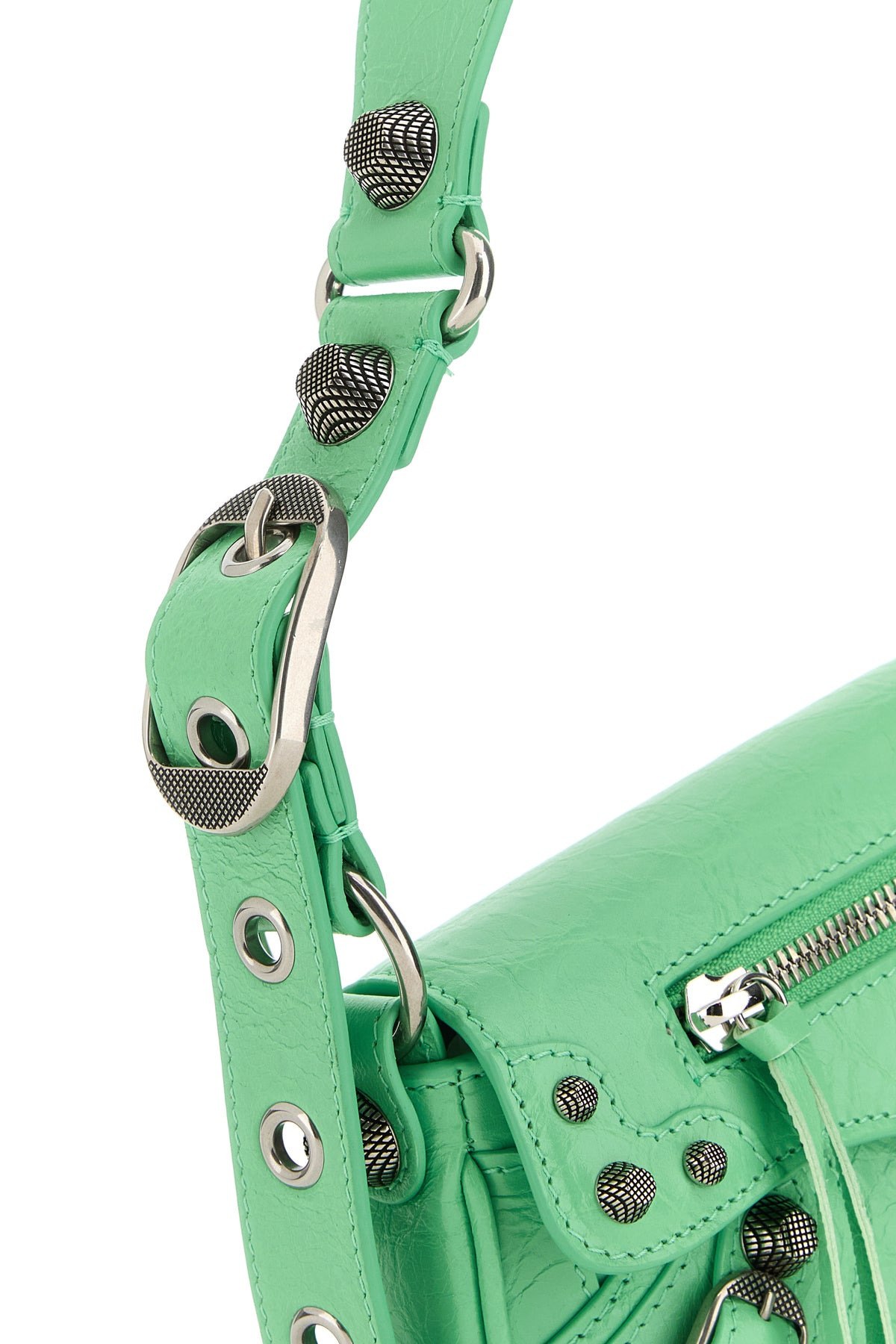 Light green leather Le Cagole Sling XS shoulder bag - 4