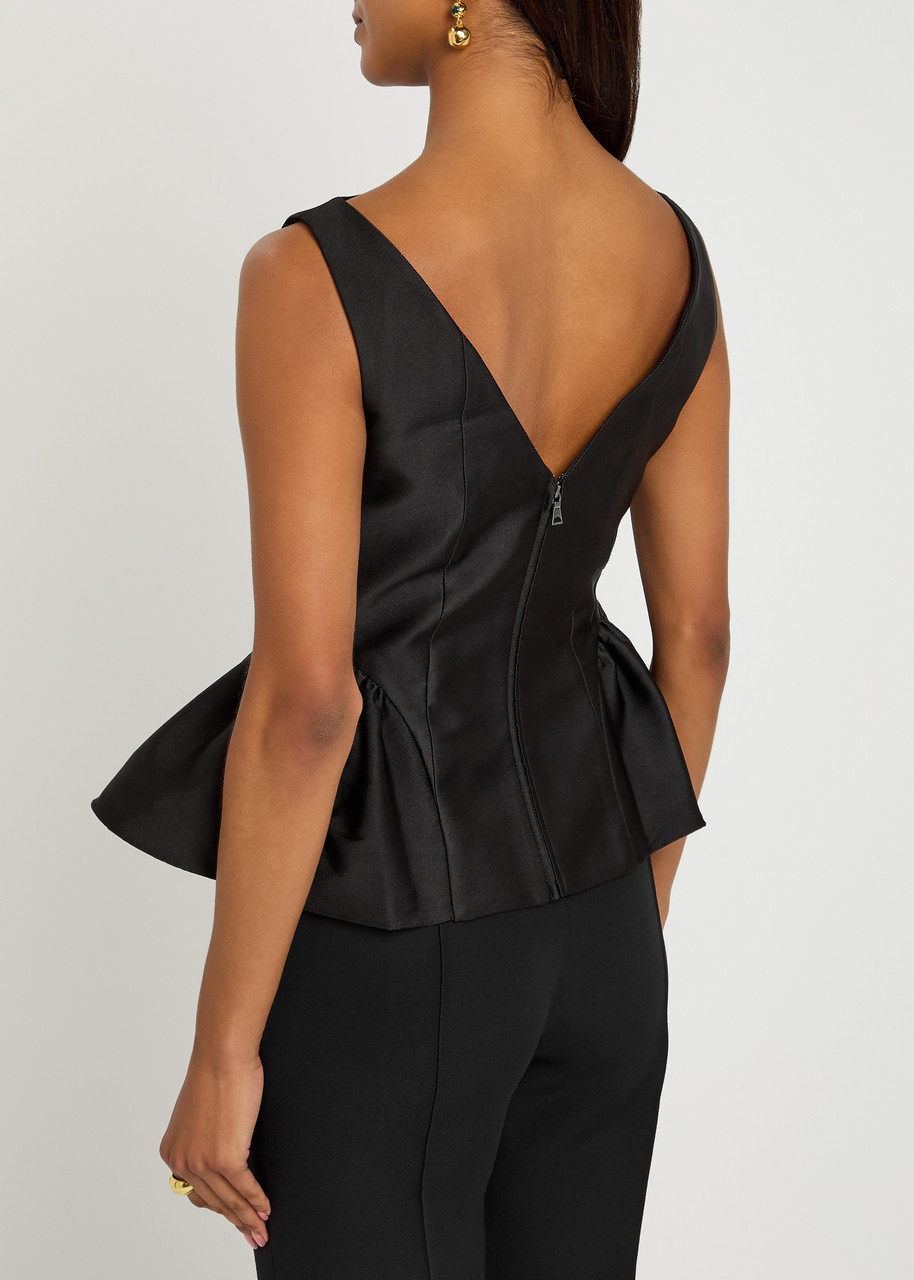 Roland Mouret Gathered Taffeta top - 3