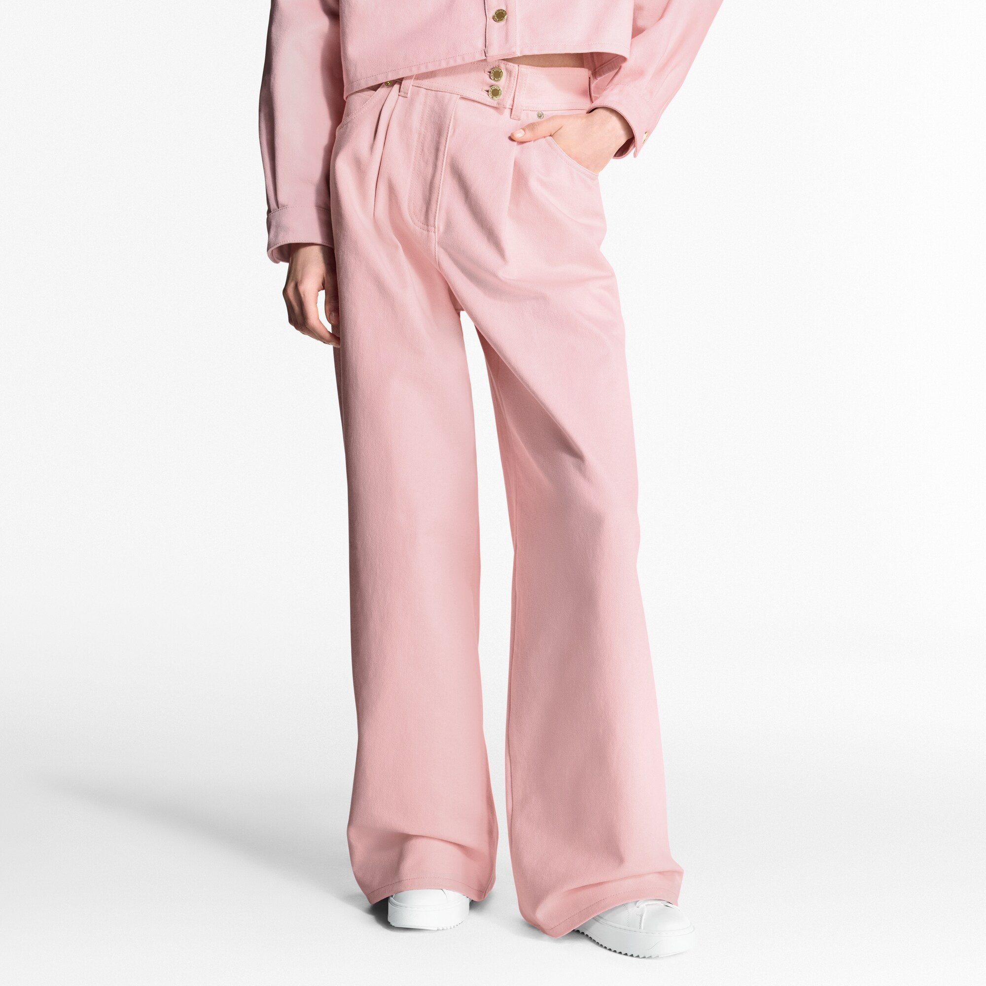 Denim Pleat Pants - 2