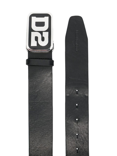 DSQUARED2 logo-plaque leather belt outlook