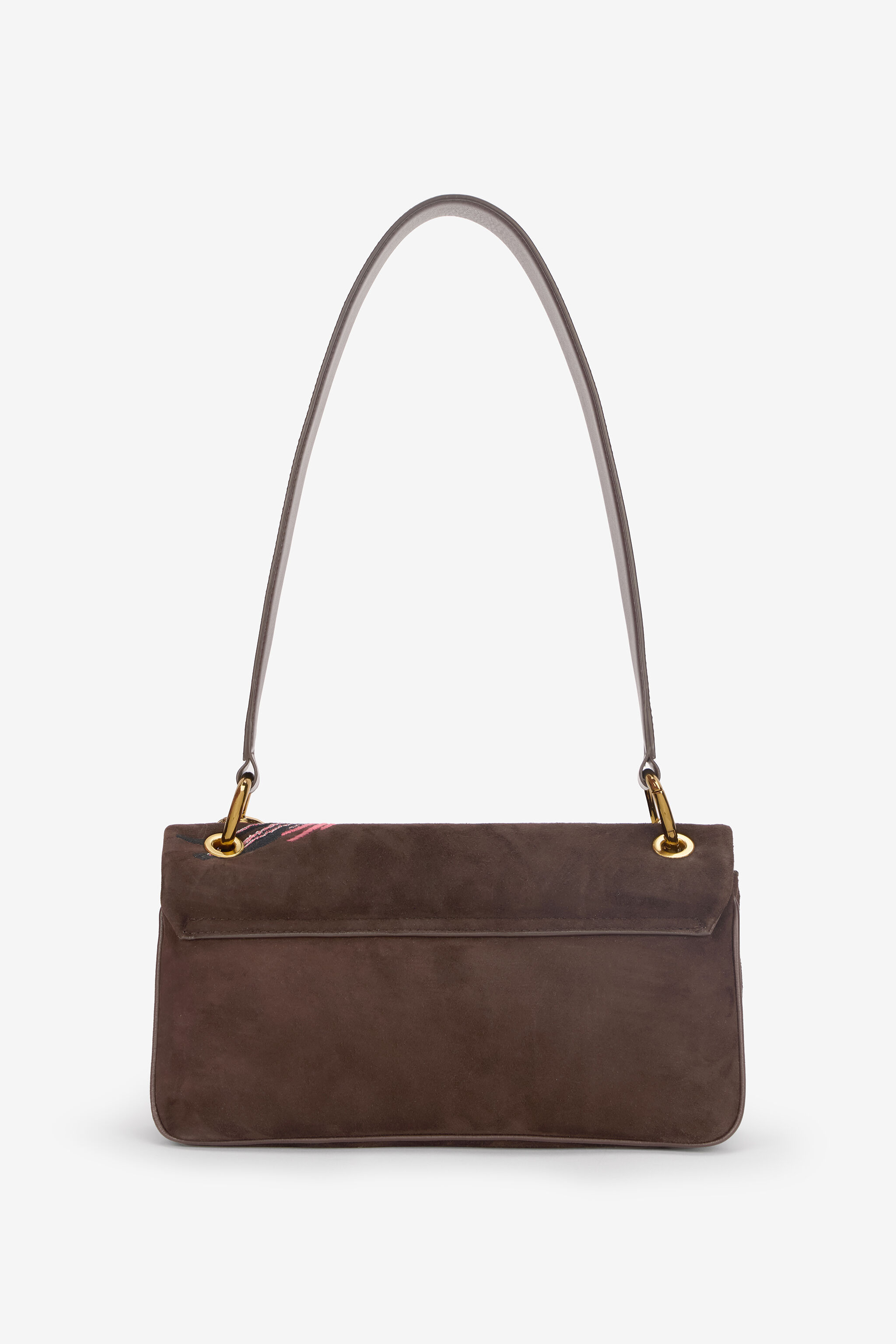 Suede Bag With Naturalistic Pattern - 3