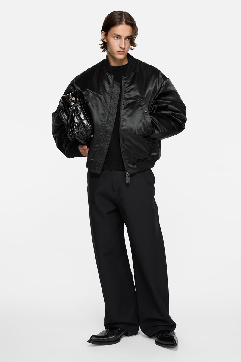 Acne Studios Logo bomber jacket - Black outlook