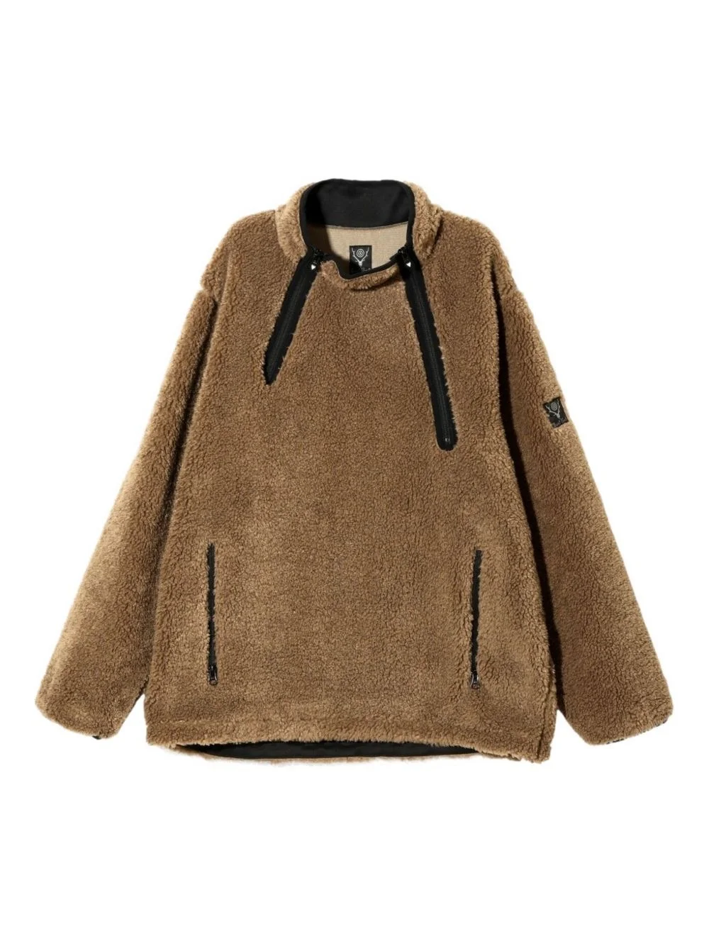 double-zip fleece jacket - 1