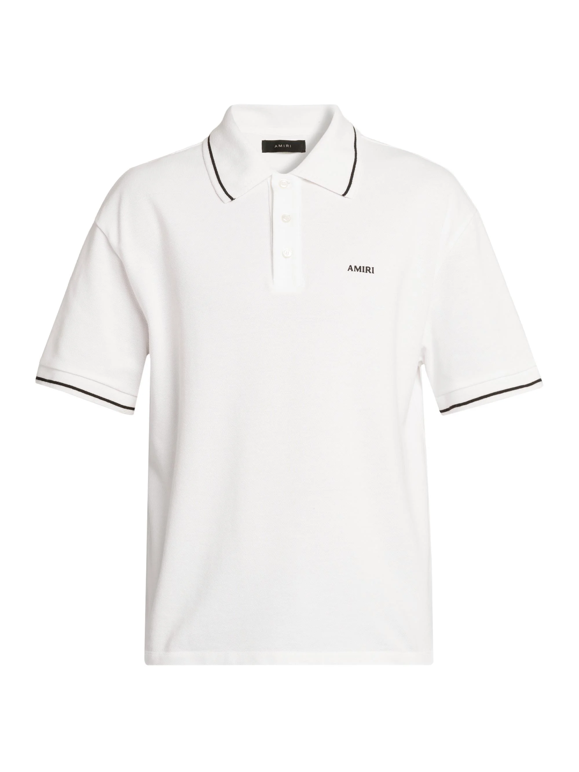 Men's Logo Cotton Polo Shirt - White - 1