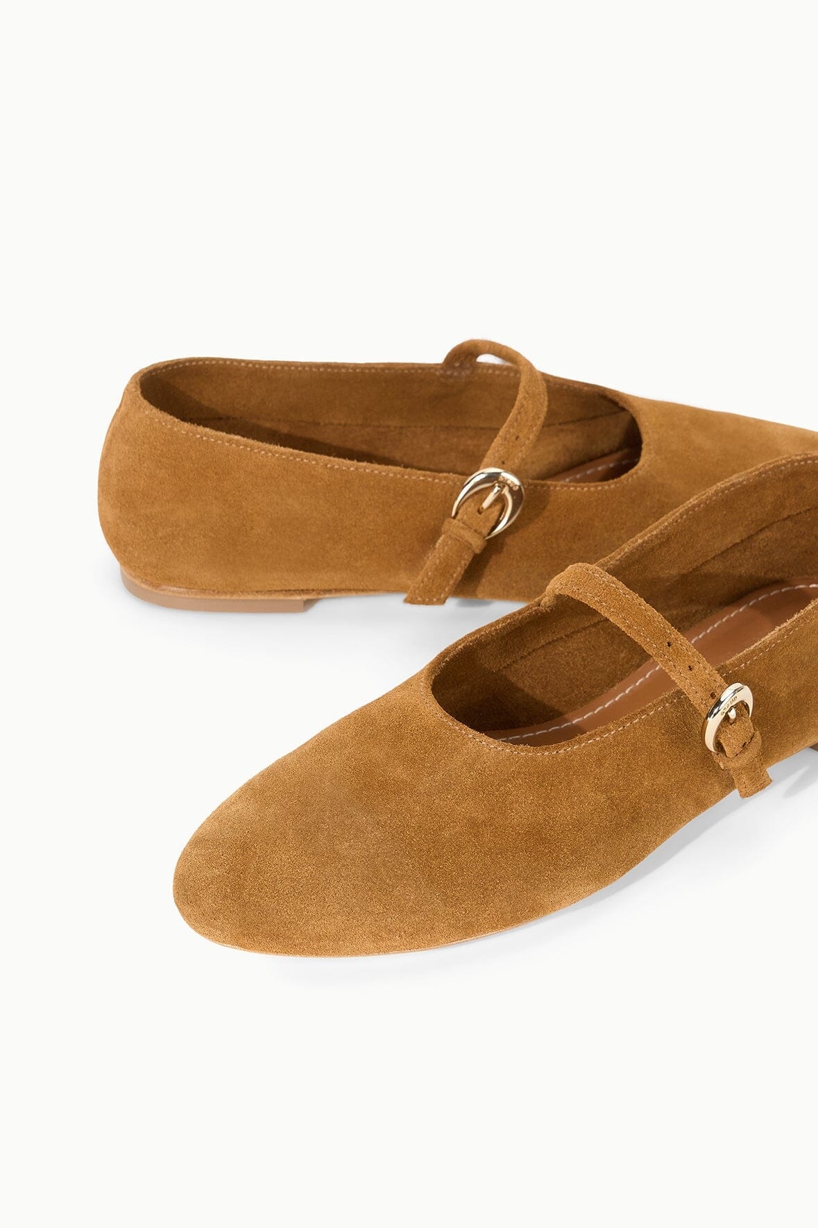 STAUD ALBA MARY JANE BALLET FLAT TAN - 6