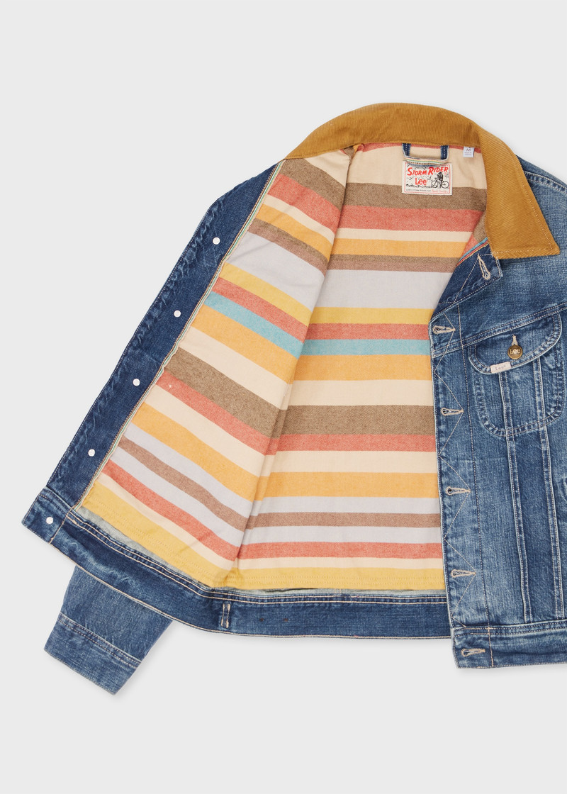 Paul Smith + Lee® Mid Antique-Wash Selvedge Storm 라이더 자켓 4