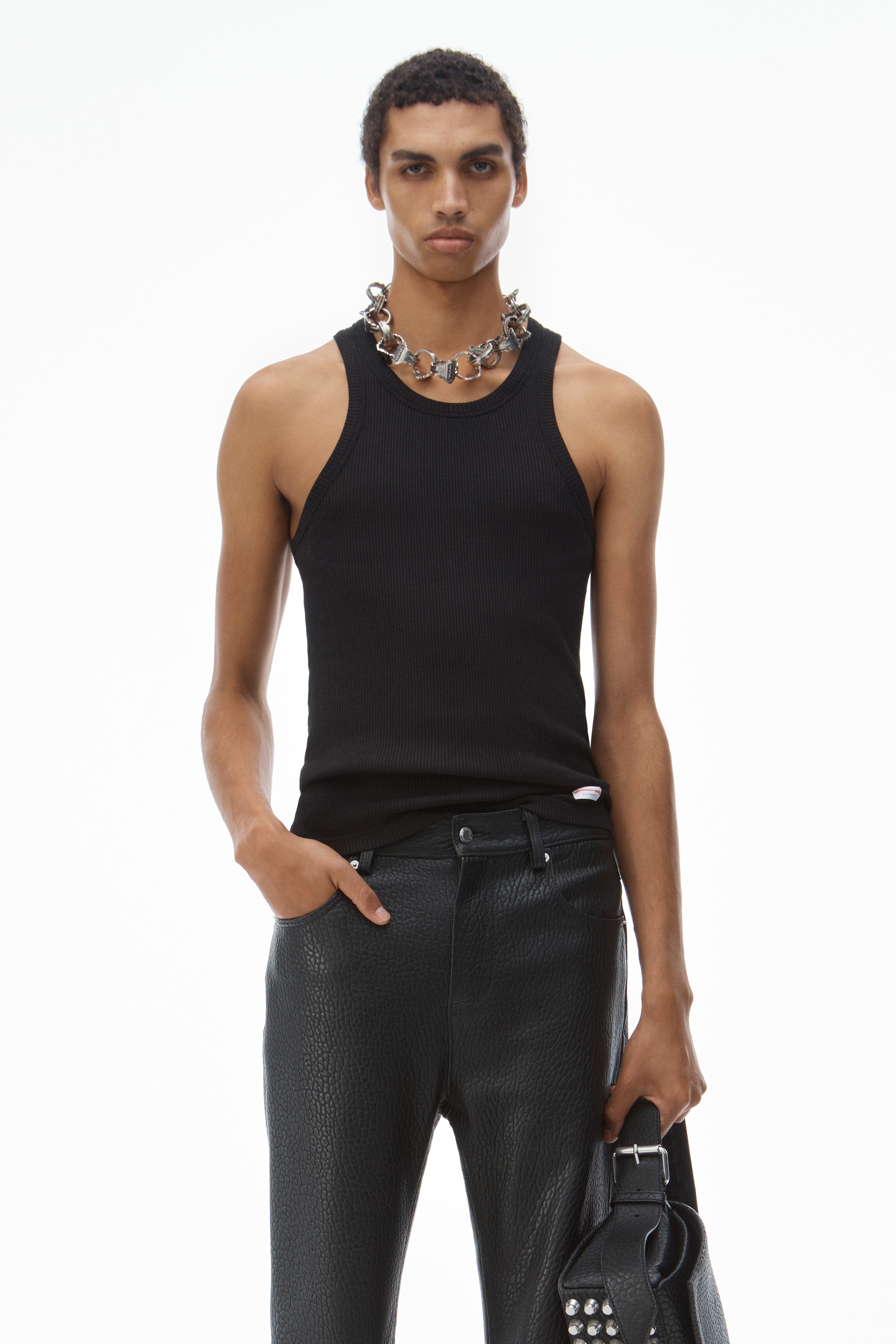 Slim-Leg Pants in Primal Lambskin Leather - 6