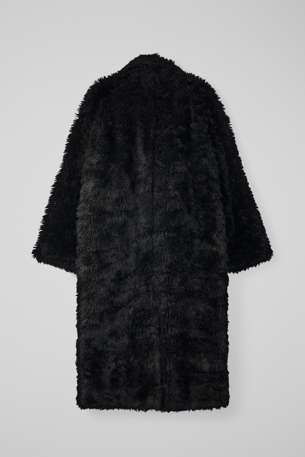 Black textured coat - 3