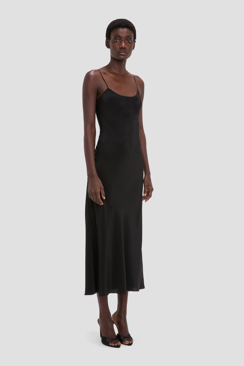 Cami Midi Dress In Black 3