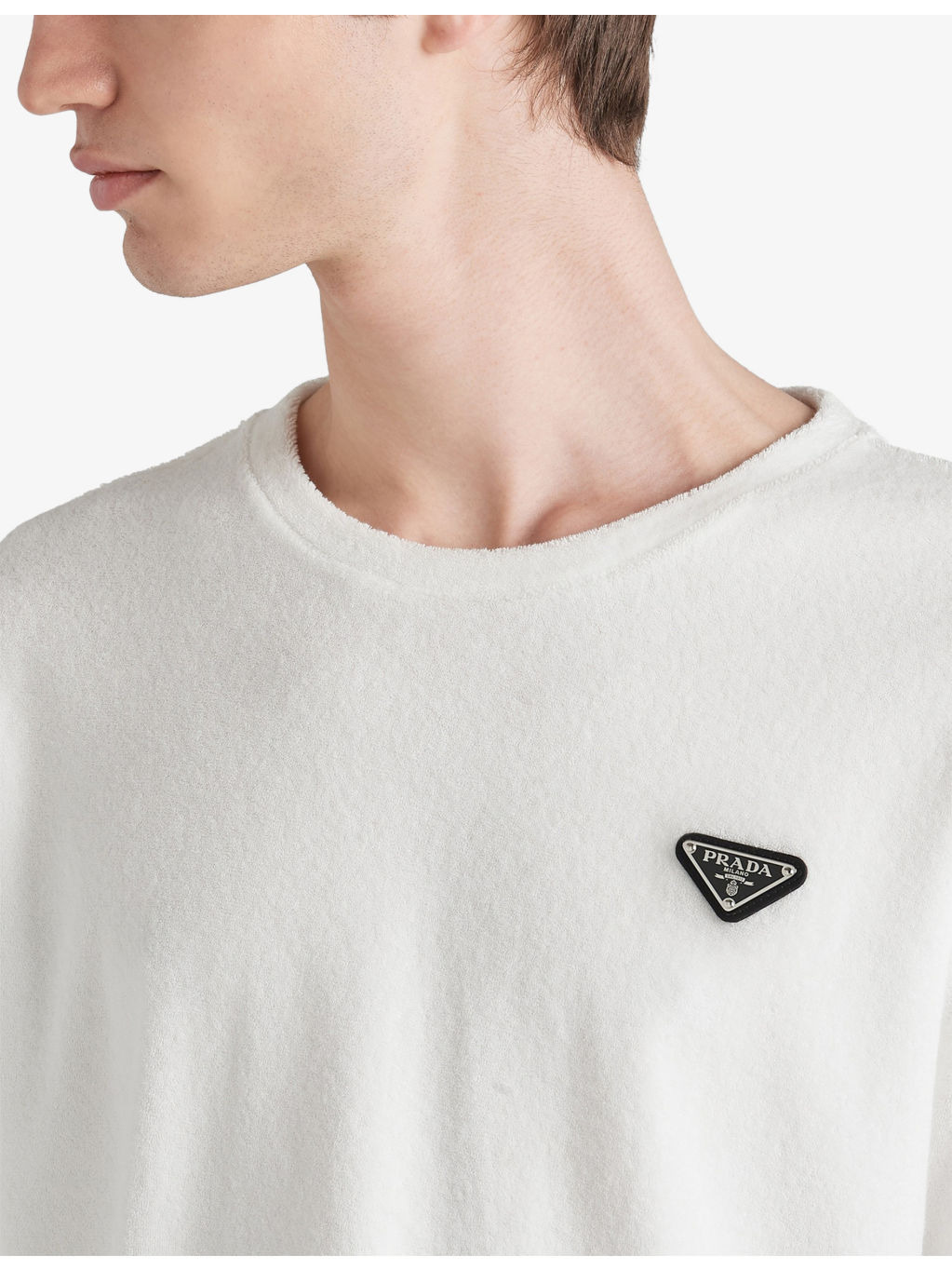 Terry Logo-Plaque Cotton-Blend T-Shirt - 3