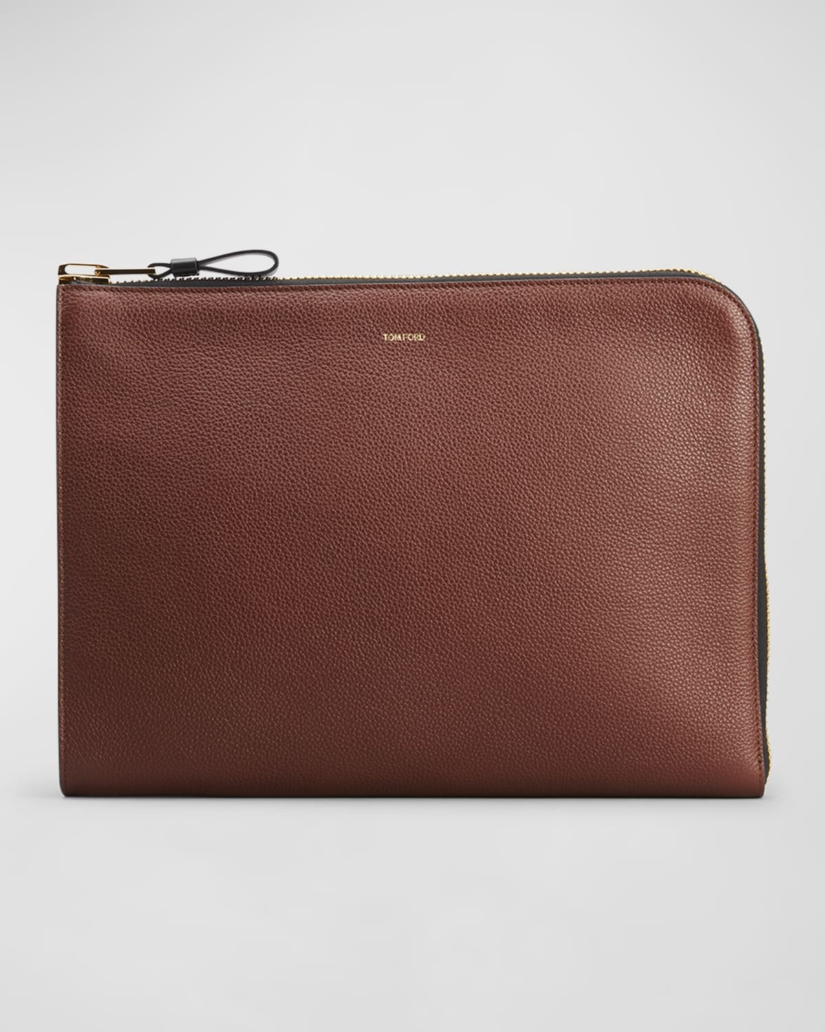 Men's Zip-Around Leather Portfolio Case - 1