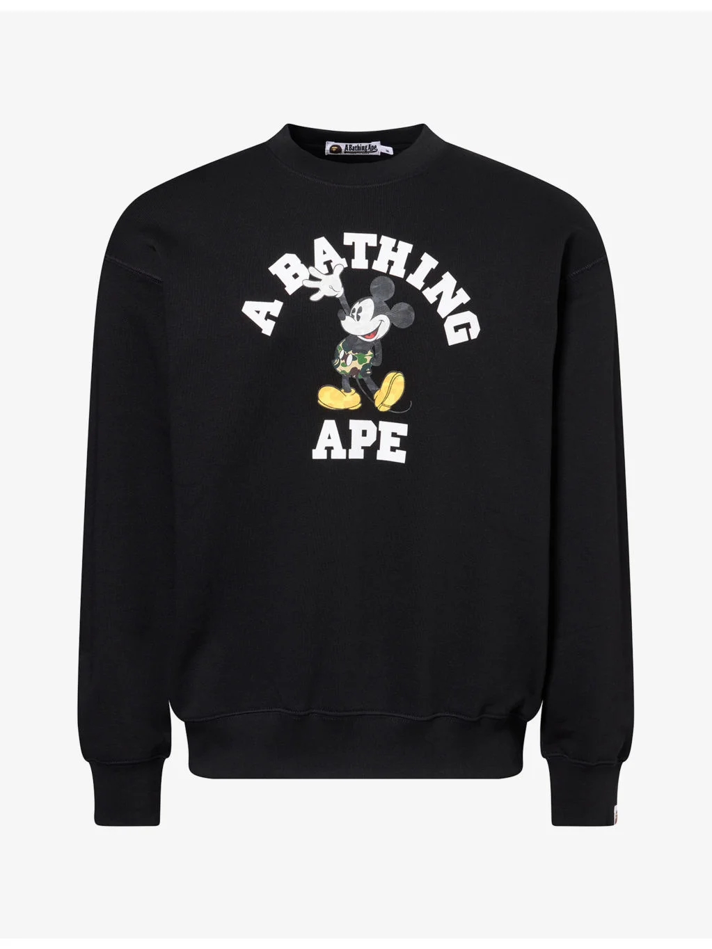 bape x disney Mickey Graphic Cotton-Jersey Sweatshirt - 1