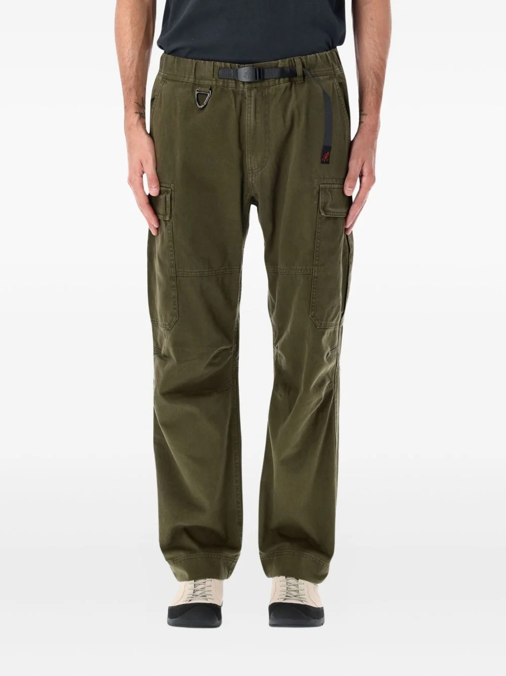 belted cargo trousers - 1