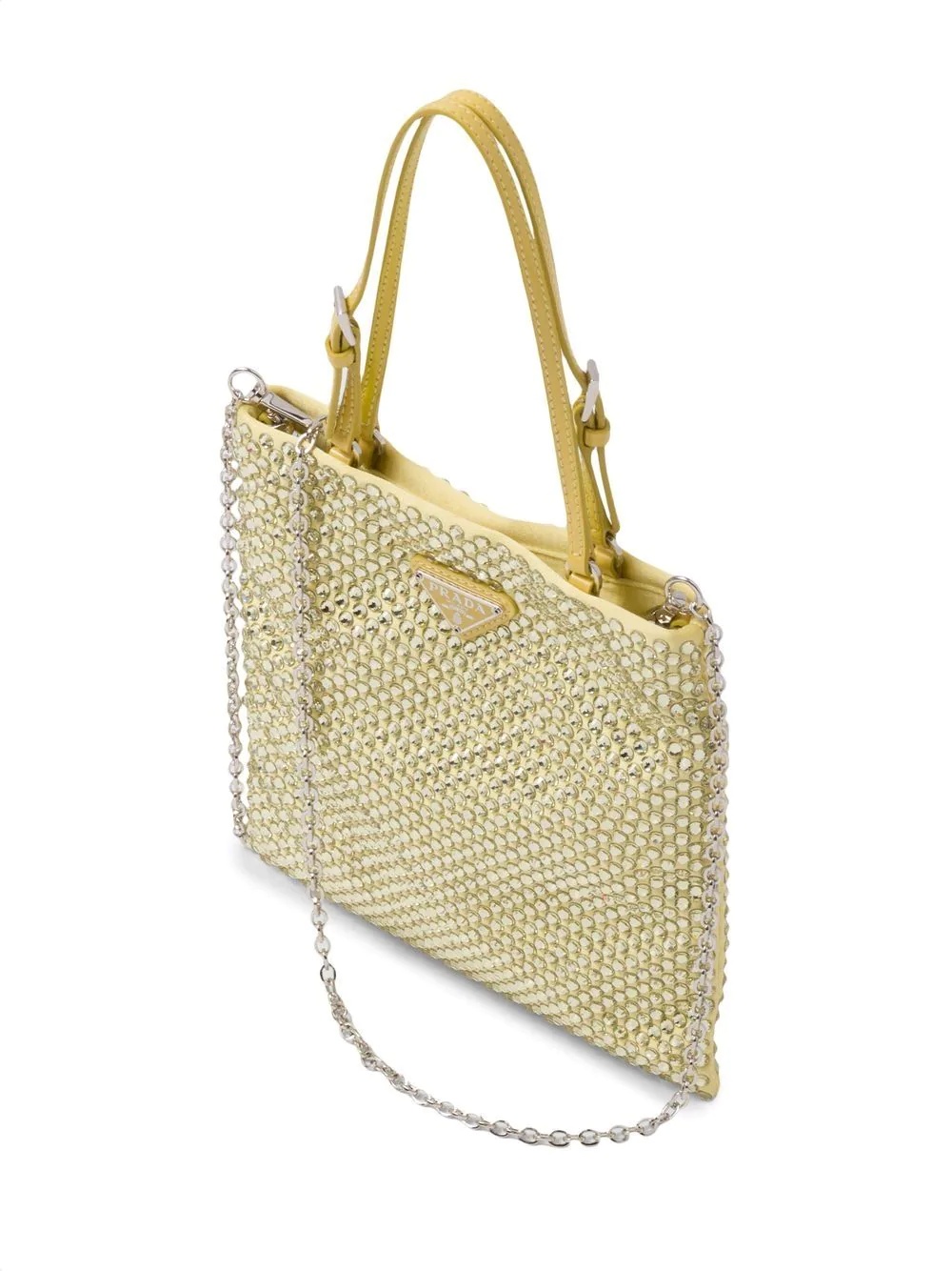 crystal-embellished satin handbag - 4