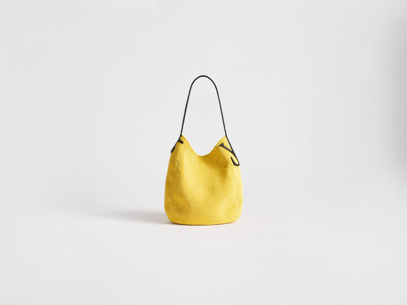 SMALL BEADED BULB BAG IN YELLOW 8