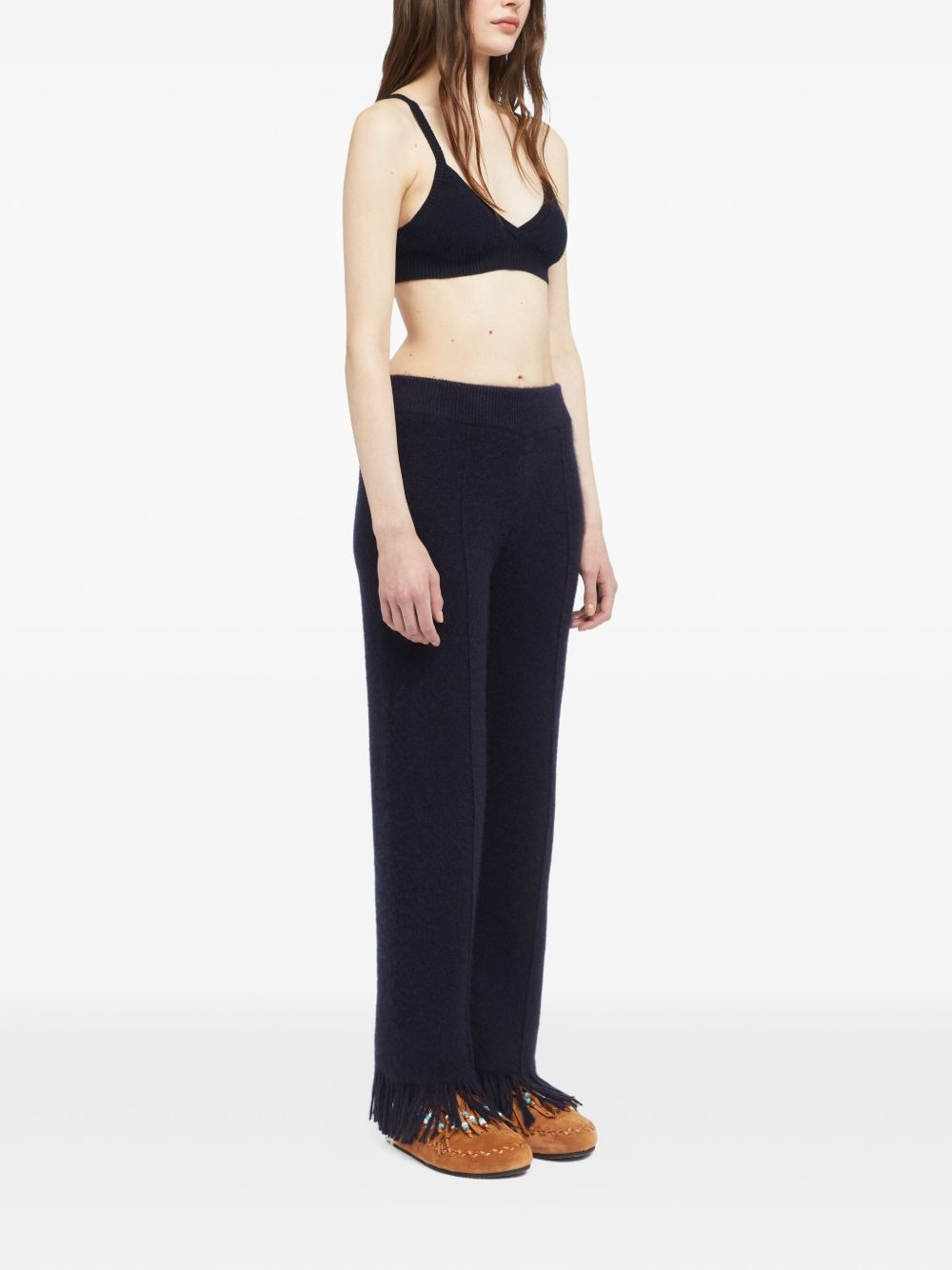 fringe-detail trousers - 3