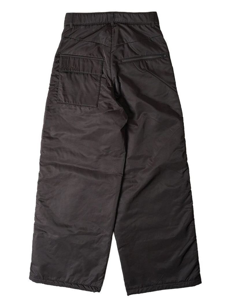 OPEN YY drawstring-hem wide-leg trousers outlook