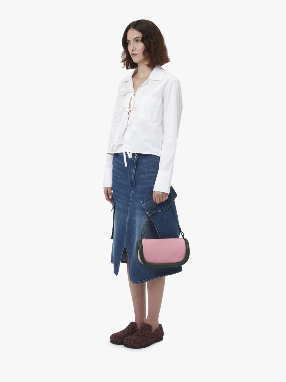 CARGO MIDI DENIM SKIRT - 4