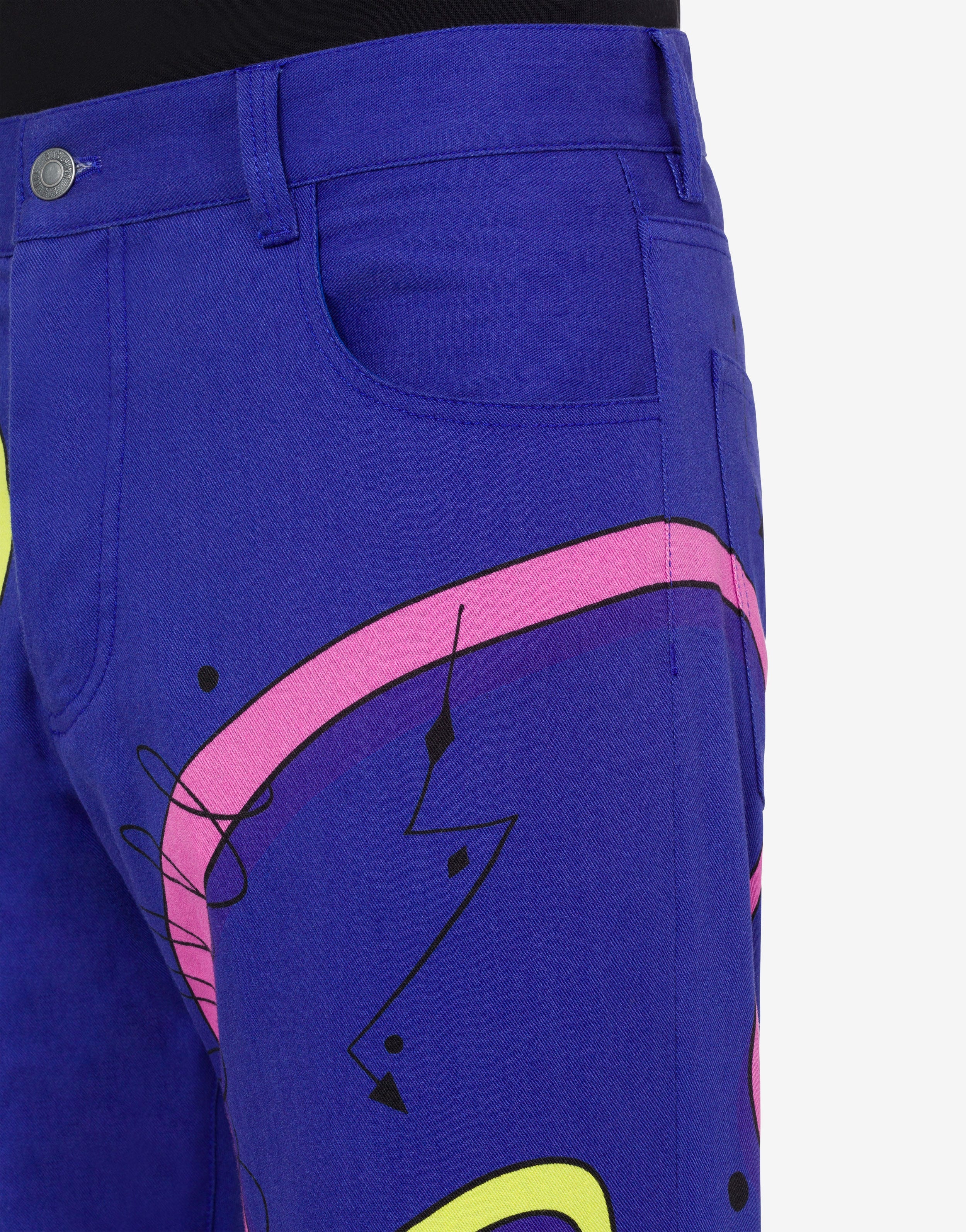 NEW WAVE ARTWORK GABARDINE TROUSERS - 4