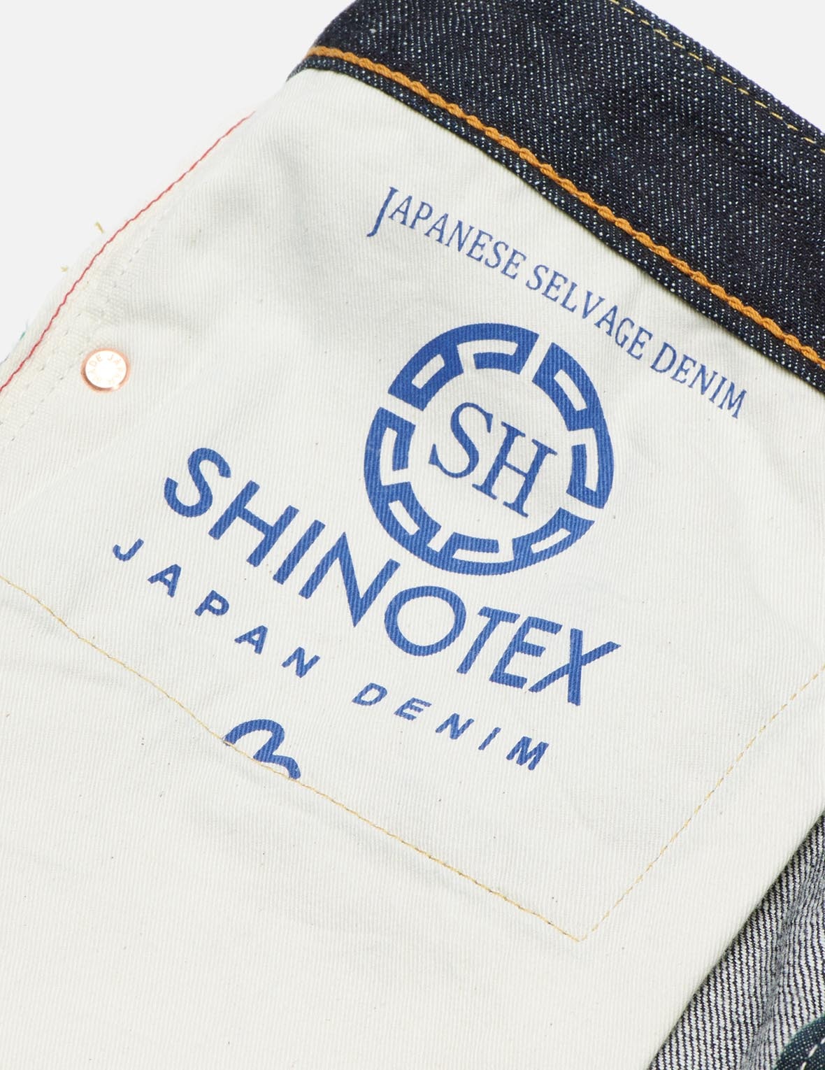 HANDPAINTED SEAGULL SLIM STRAIGHT FIT SELVEDGE DENIM JEANS #2010 - 20