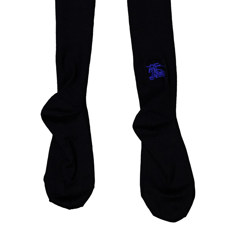 Burberry Black Ribbed Wool Blend Tights - 3