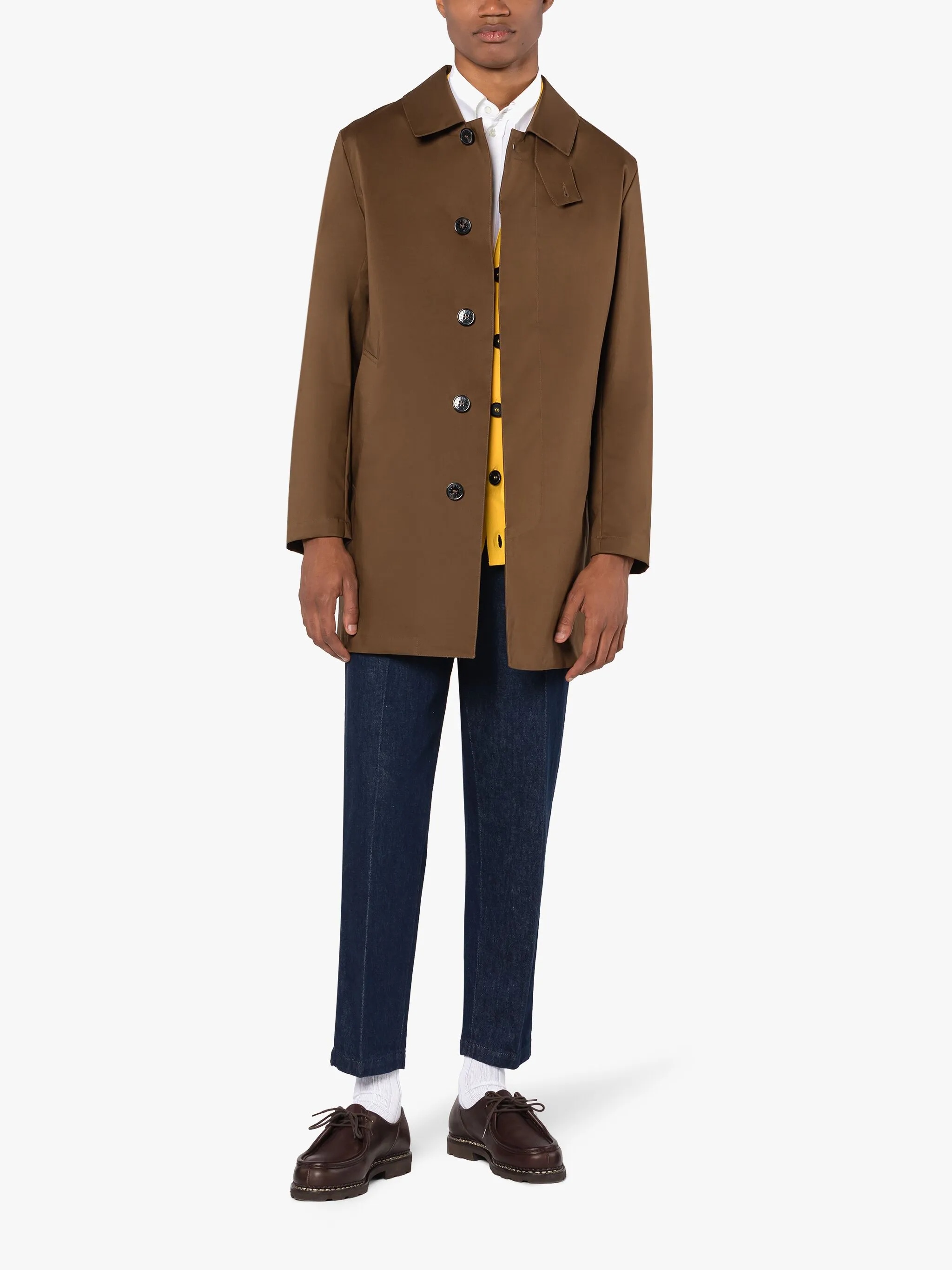 Mackintosh Men's New Stanley Chesterfield Coat in Beige Mackintosh