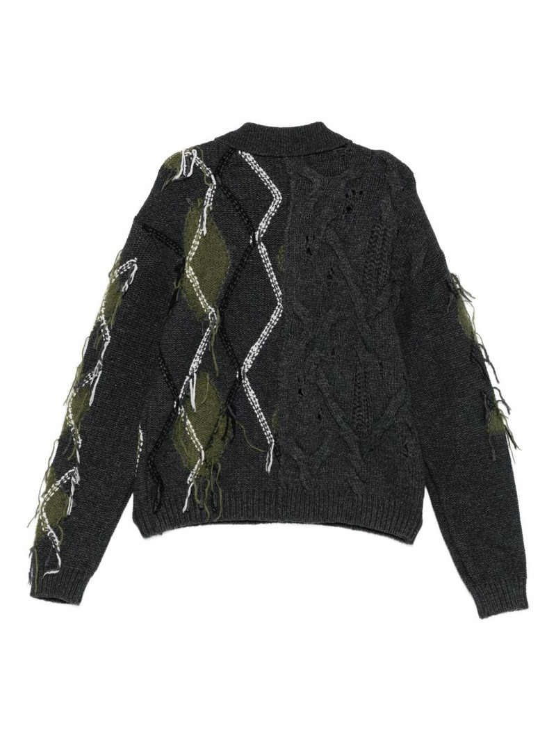 Andersson Bell cable-knit polo shirt outlook