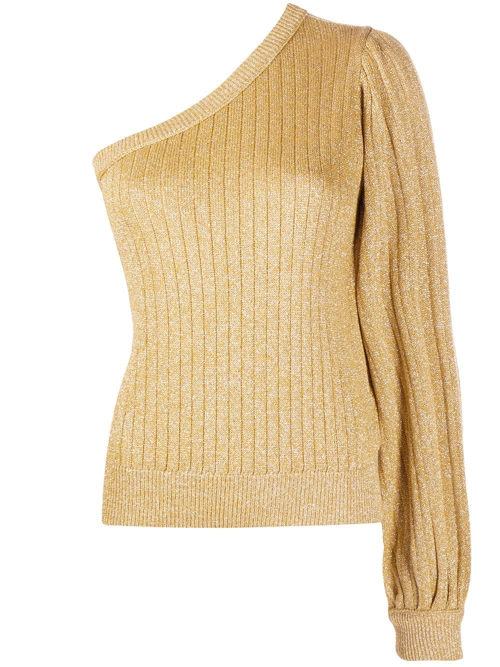 one-shoulder knit top - 1