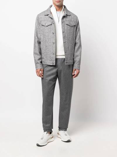 Brunello Cucinelli wool button-down jacket outlook