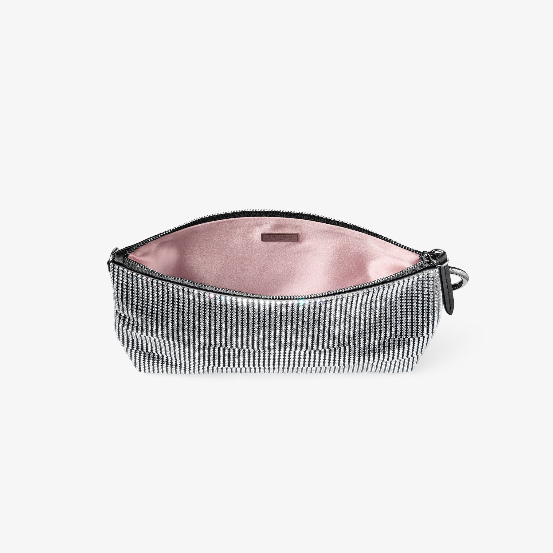 Callie
Black Satin Crystal Clutch Bag - 5