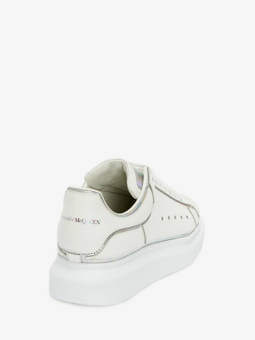 Oversized Sneaker in White/silver - 3