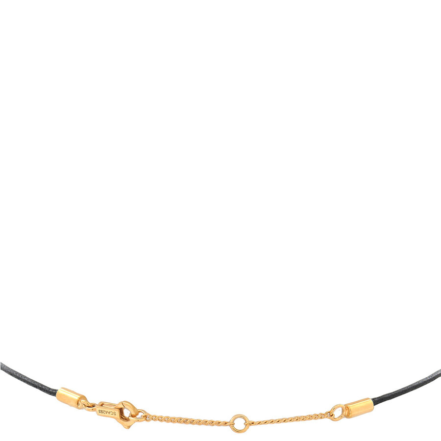 Celine Cœur Triomphe Necklace In Brass With Gold Finish And Cotton - 3