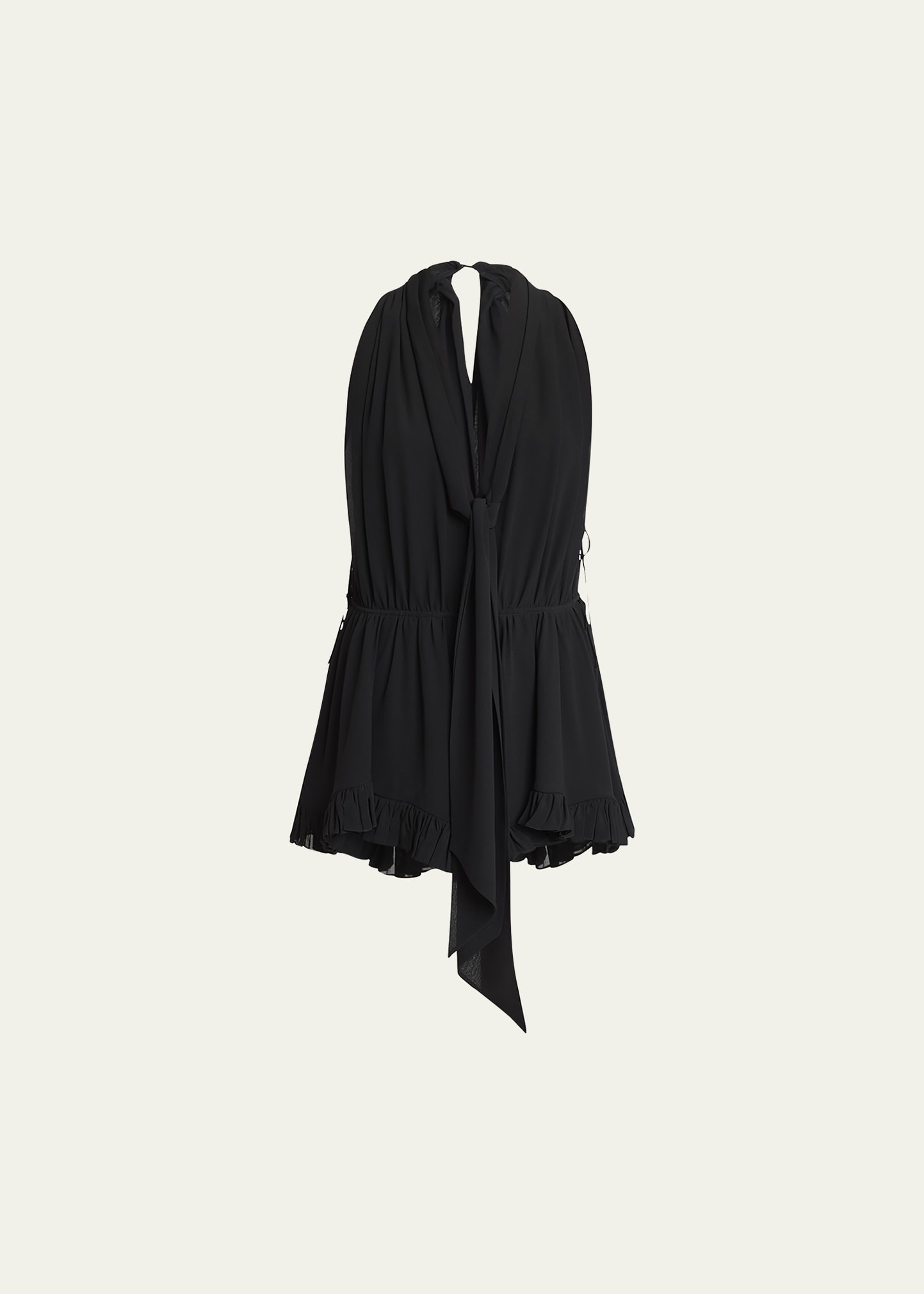 Organic Silk Mousseline Ruffle Romper - 1