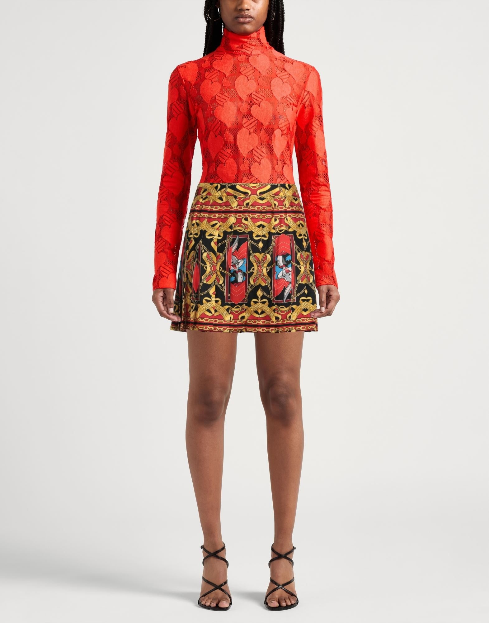Red Women's Mini Skirt - 2