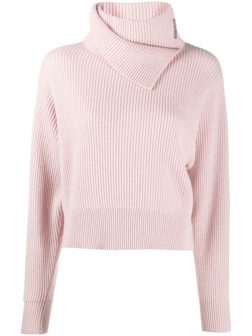 asymmetrical roll neck jumper - 1