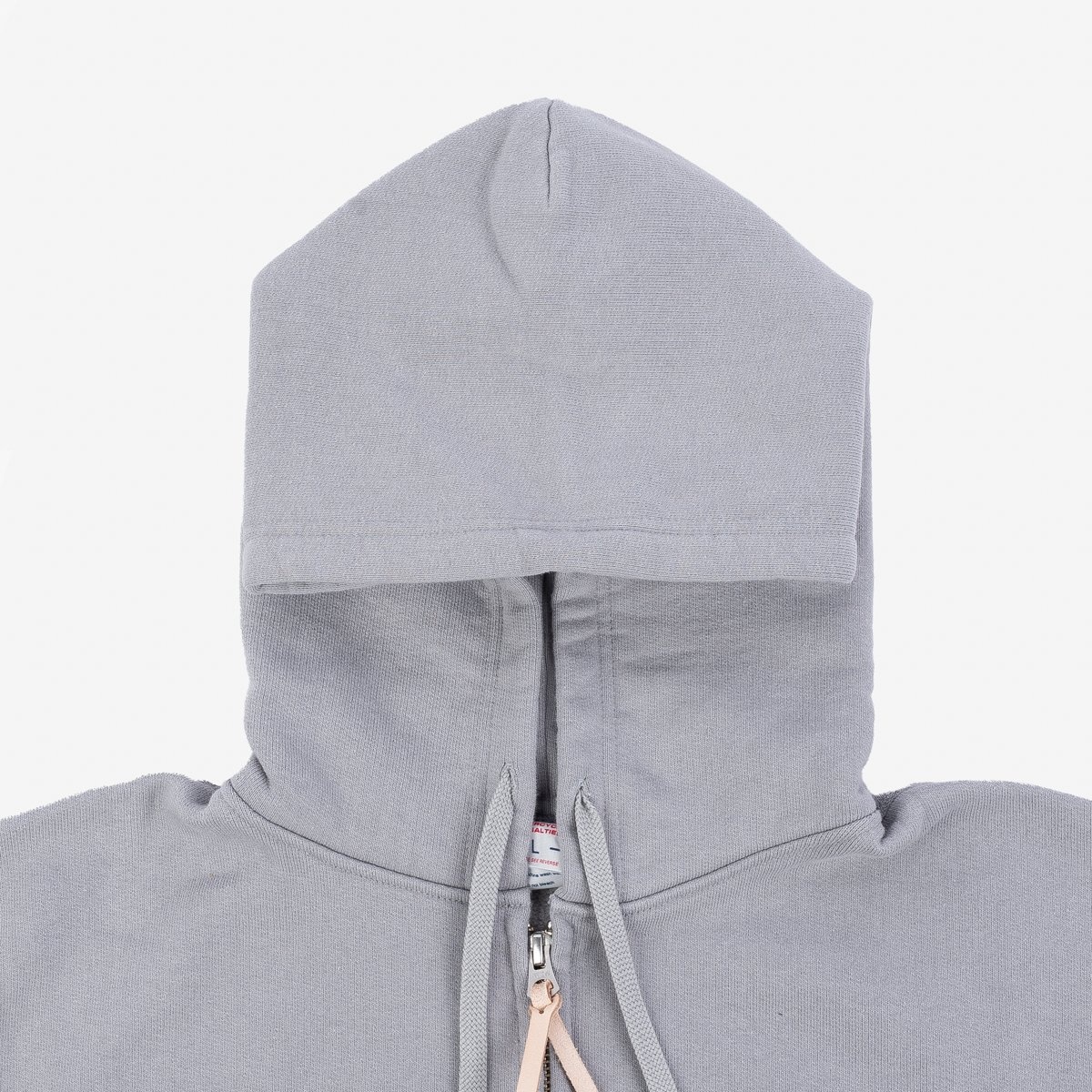 IHSW-63-GRY Printed 14oz Ultra Heavyweight Loopwheel Cotton Zippered Hoodie - Grey - 8
