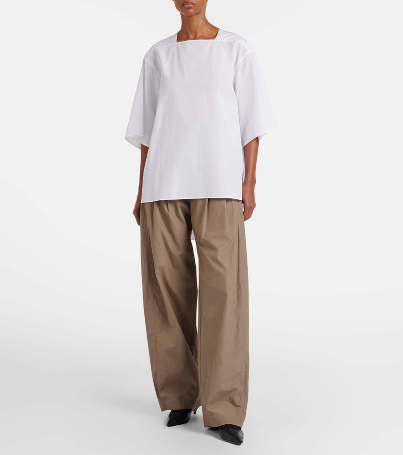 The Row Iven cotton poplin wide-leg pants outlook