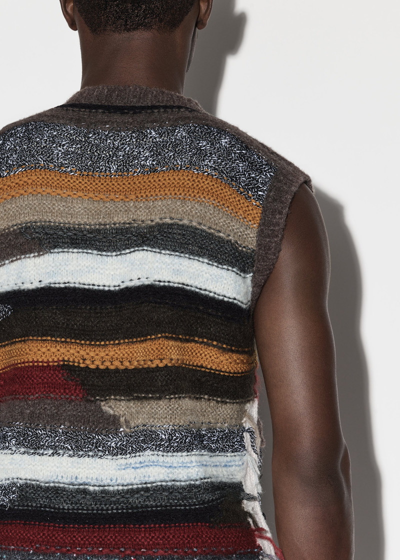 MULTICOLOR STRIPE GILET 6