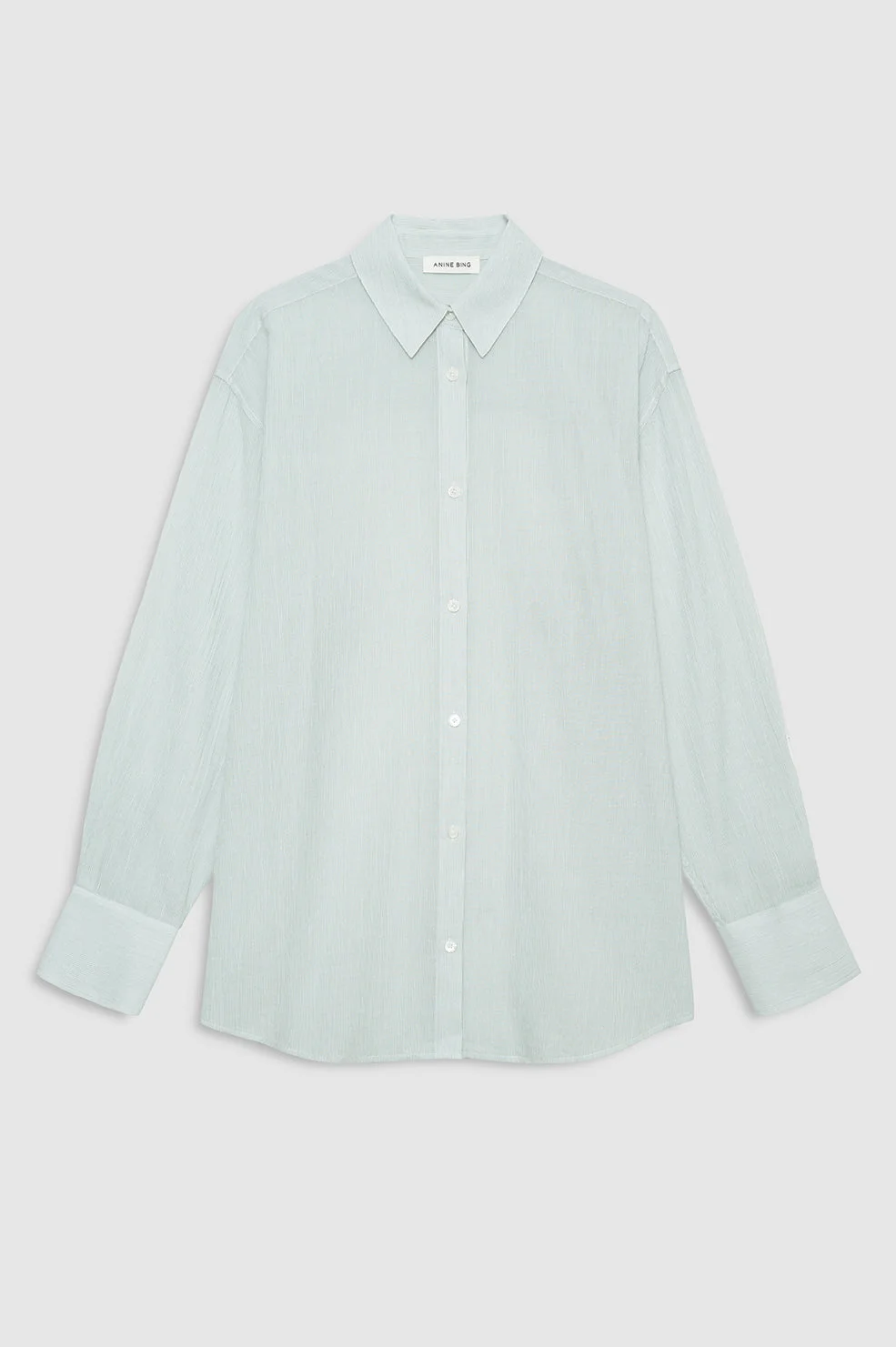 Plaza Shirt - Green And White Mini Stripe - 1