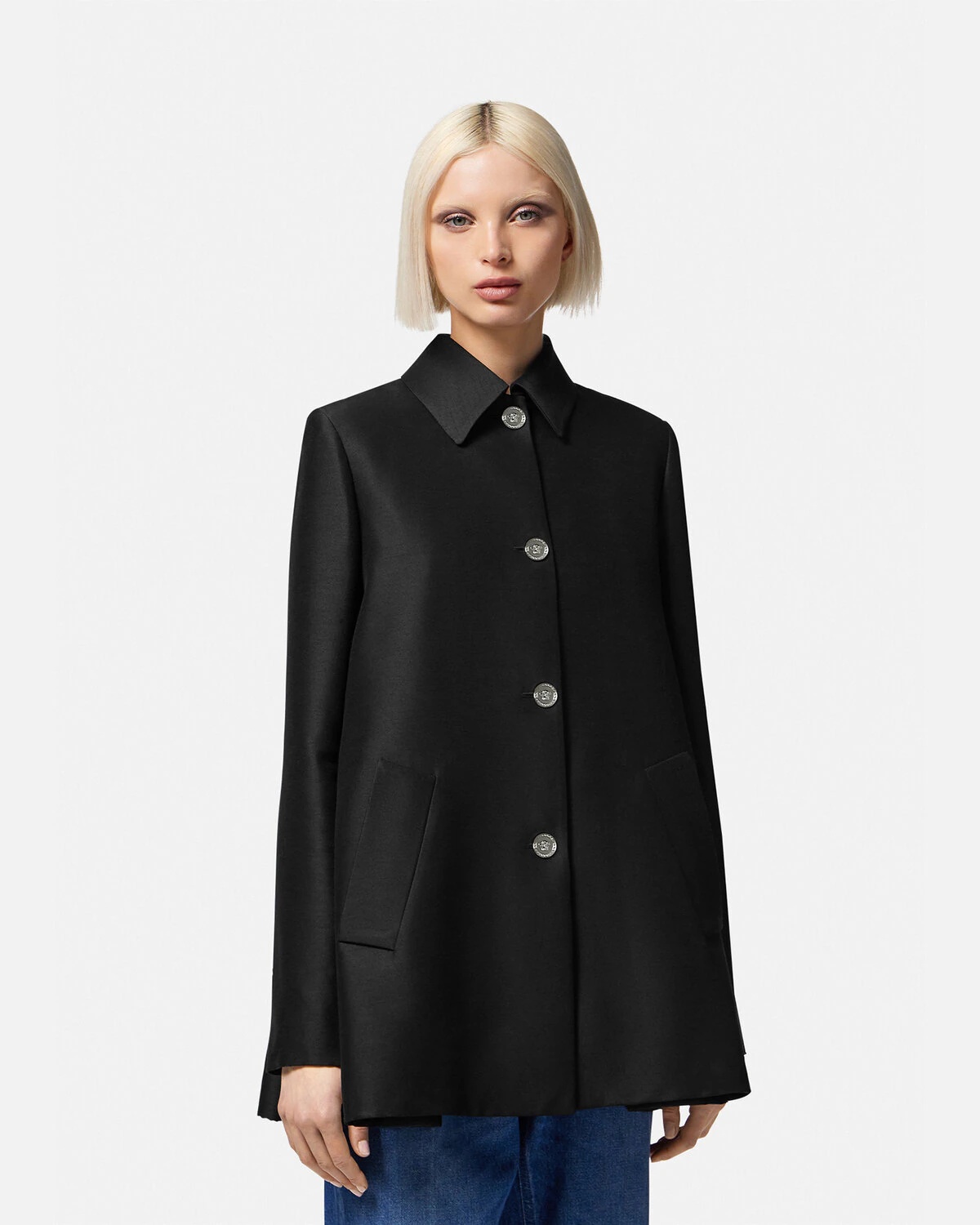 Sculptural Box Pleat Coat - 3