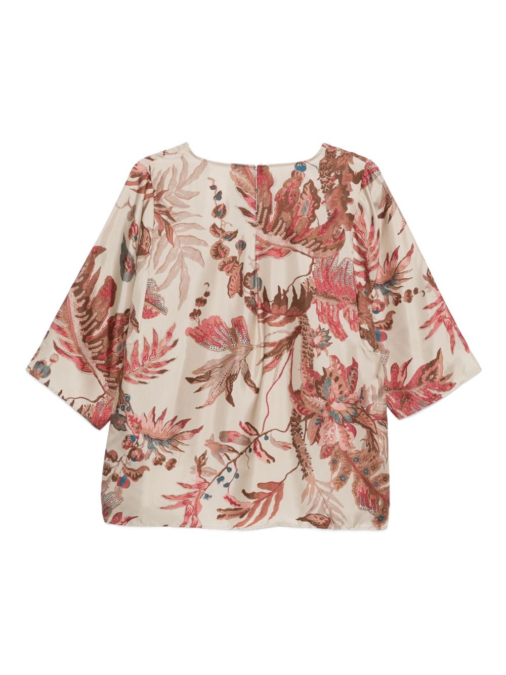 Flippo floral-print silk top - 2