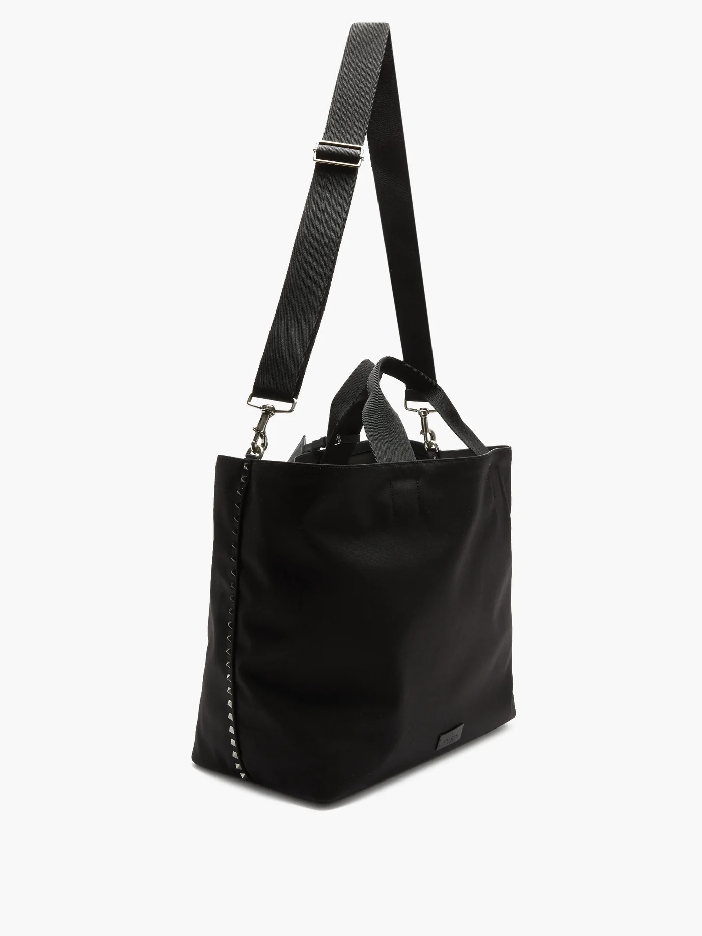 Rockstud technical-canvas tote bag - 4