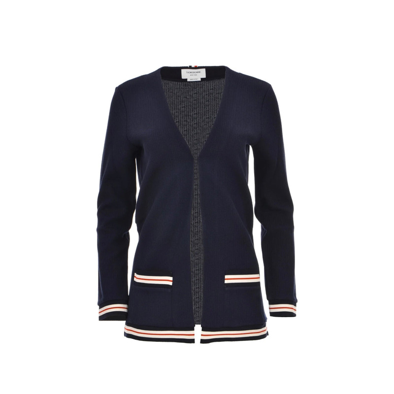 Thom Browne Cotton Cardigan Blue outlook