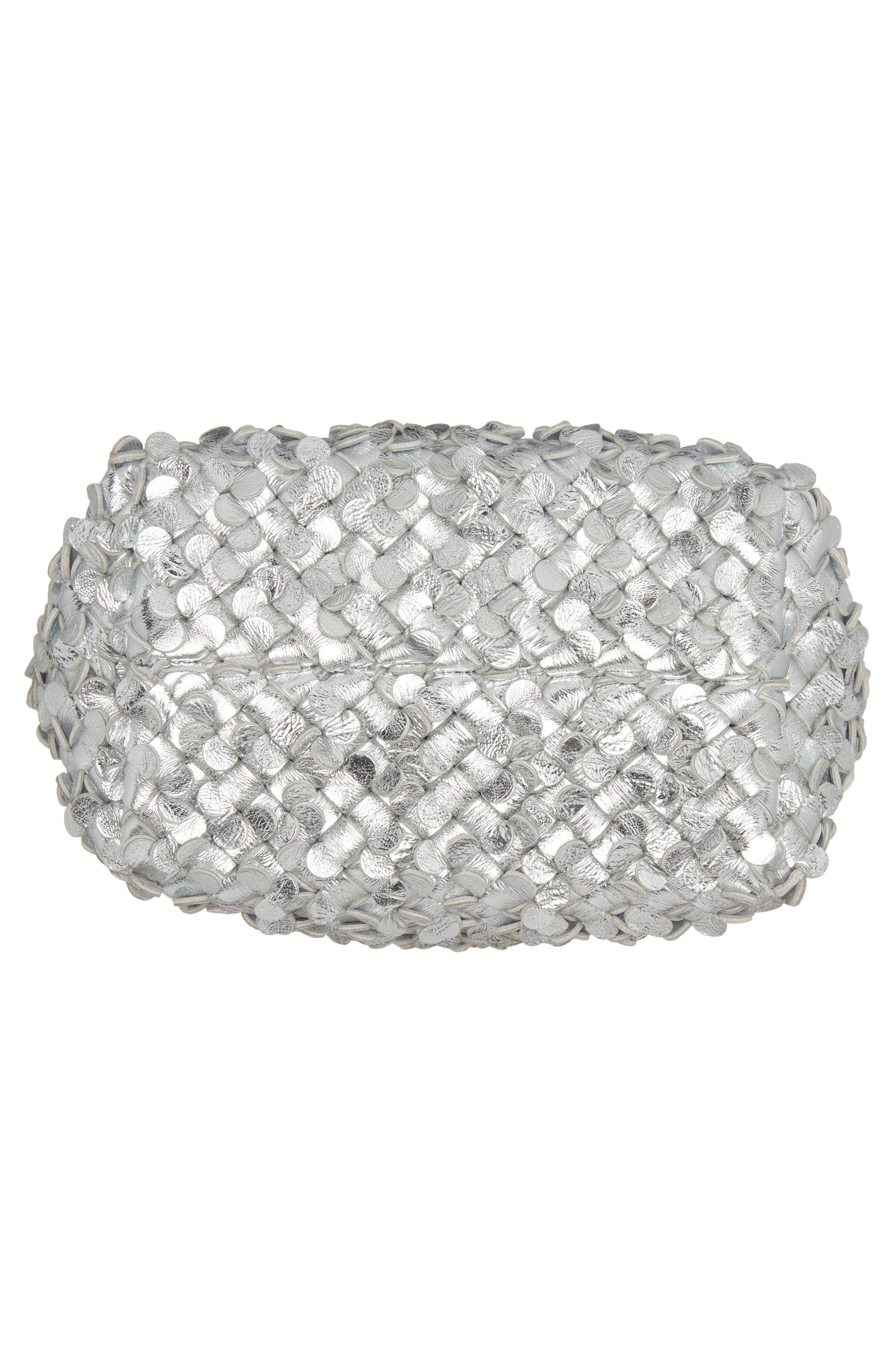 Bottega Veneta Cabat Mirror Confetti Leather Top Handle Bag in Silver/Gold at Nordstrom - 6