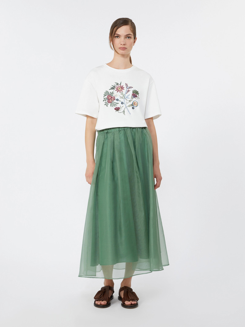 WEEKEND Max Mara Printed cotton jersey T-shirt - WHITE outlook